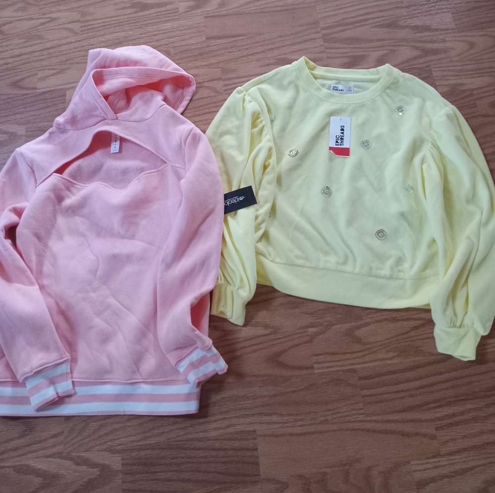 NWT Epilogue Epic Threads Girls Size M 10-12 Tops Yellow & Pink